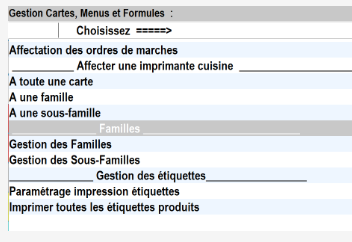 Gestion des familles