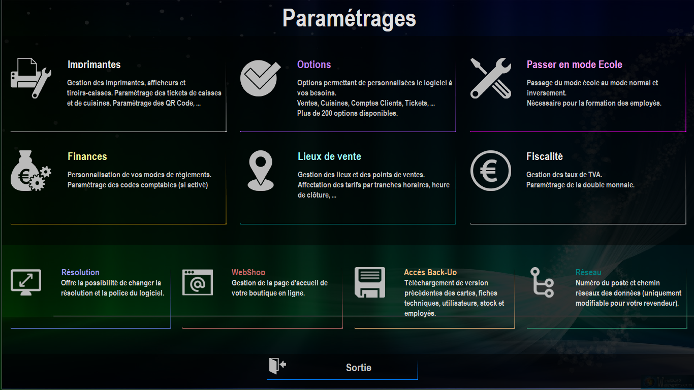 Gestion des paramètres