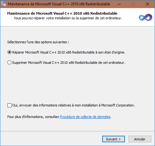 Installation Microsoft Visual 3