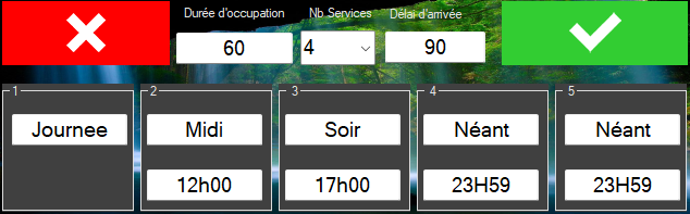 services de le réservation