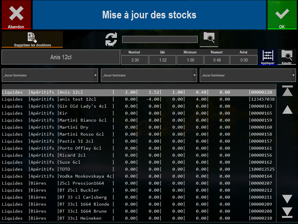 ecran stock