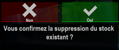 demande de confirmation de la suppression