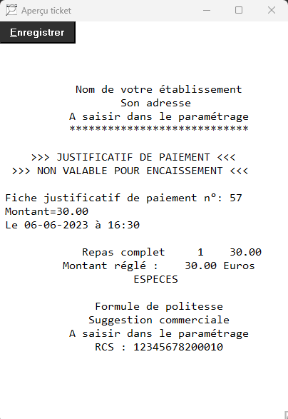 Exemple de justificatif