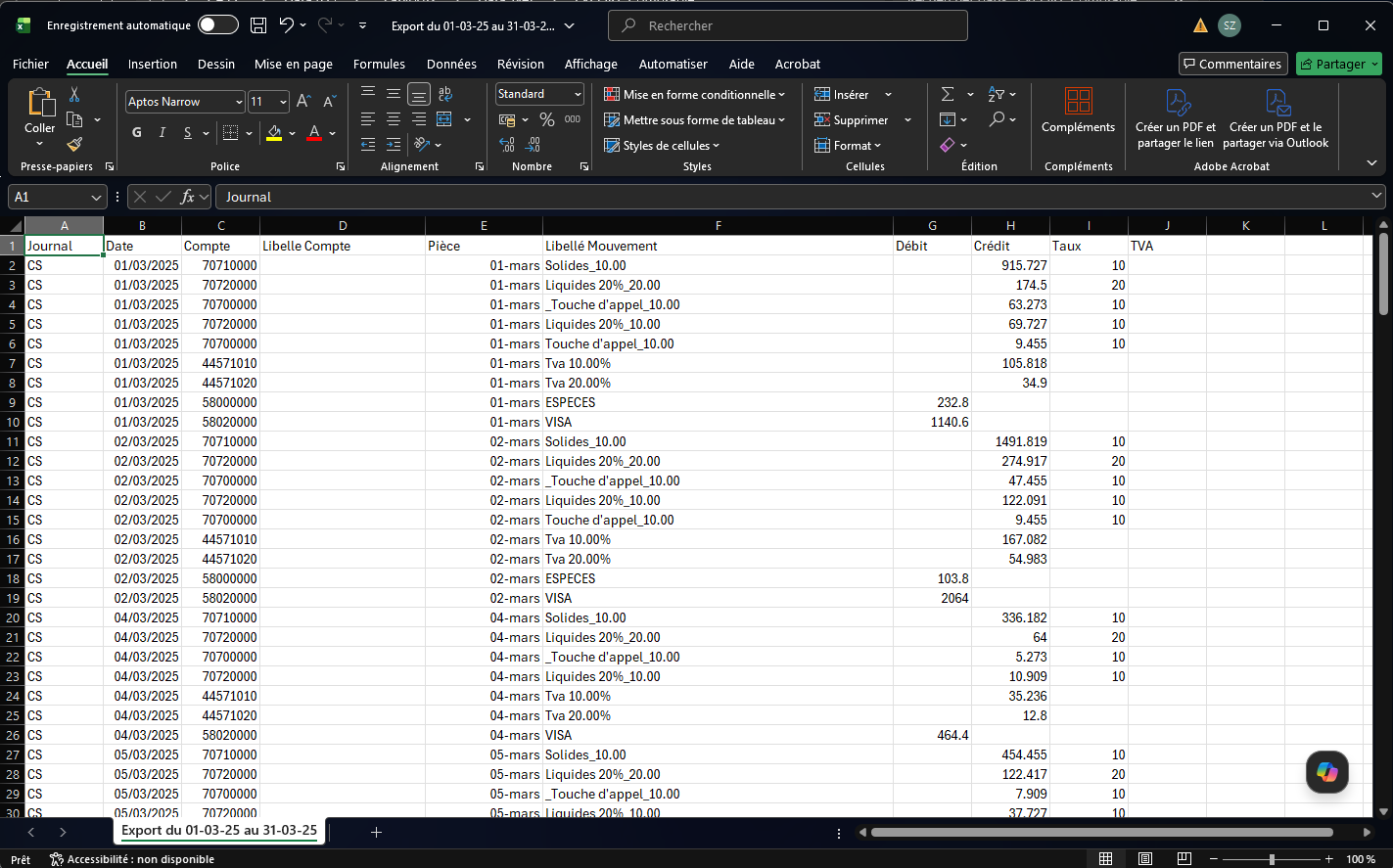Export comptable Zatyoo