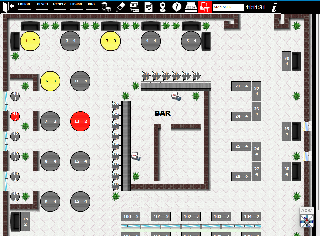 Plan de salle graphique Zatyoo
