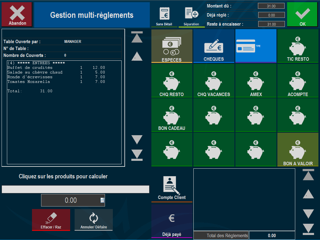 Gestion multi-règlements Zatyoo